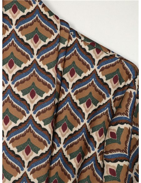 Chaqueta larga estampada