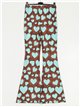 Printed flowing flare trousers 