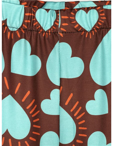 Printed flowing flare trousers 