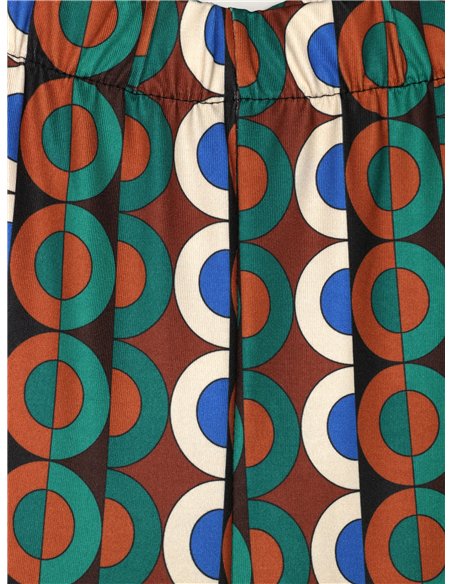 Pantalón flare fluido estampado