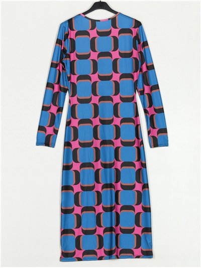 Vestido estampado abertura 2