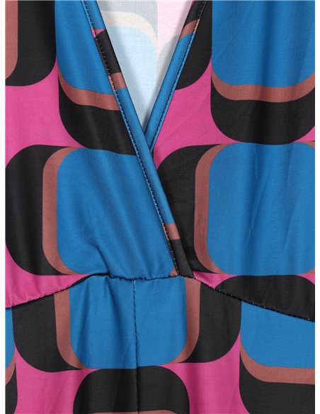 Vestido estampado abertura