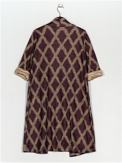 Chaqueta larga estampada 2