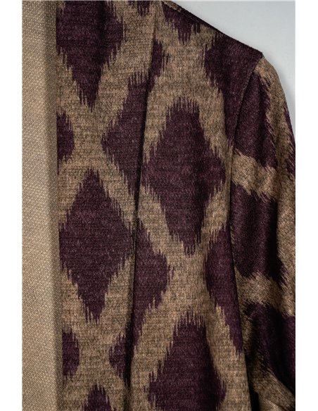 Chaqueta larga estampada