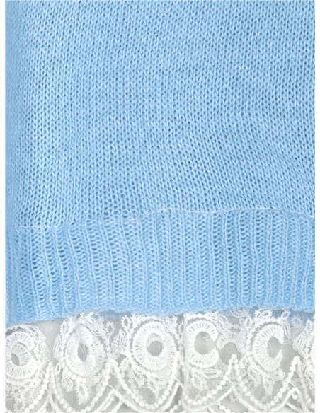 Vestido punto encaje