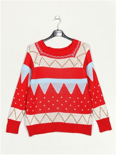 Jersey cenefa zig-zag