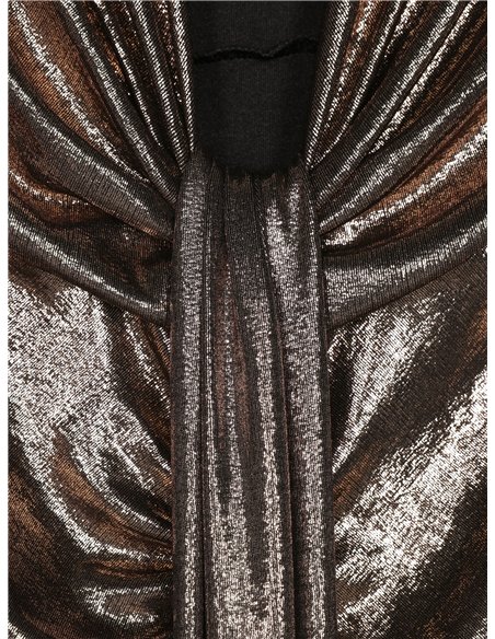 Vestido metalizado nudos