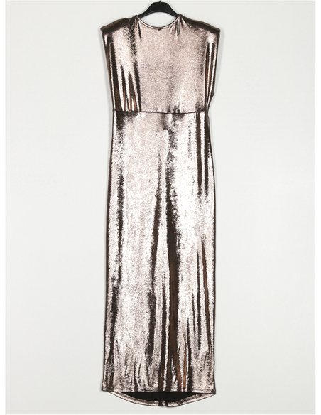 Vestido metalizado nudos