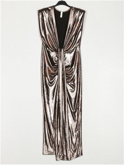 Vestido metalizado nudos