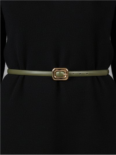 Cinturón piel hebilla rectangular 2