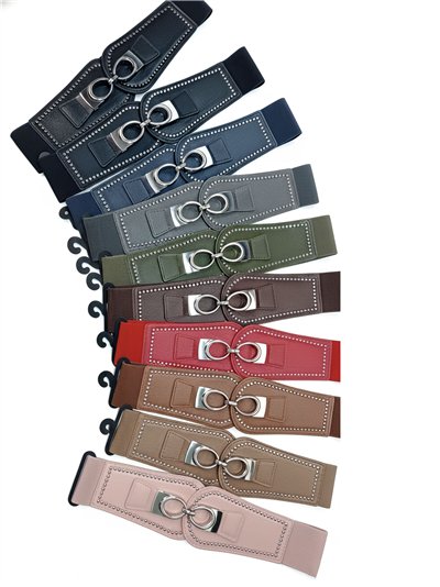 Cinturón tipo fajín detalle metálico