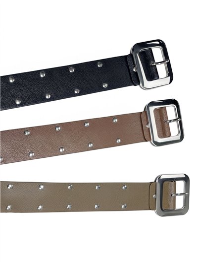 Cinturón tachas hebilla cuadrada