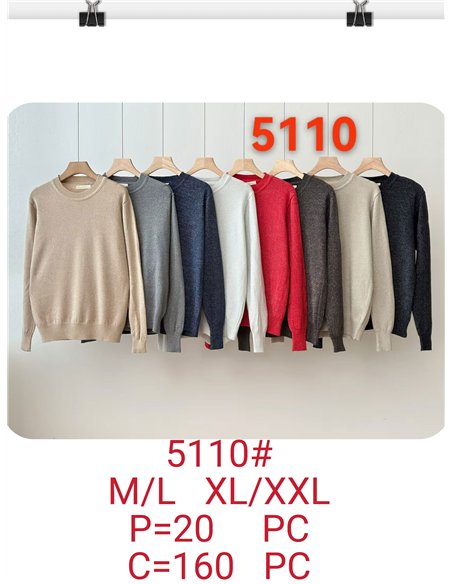 Jersey de punto metalizado cuello redondo