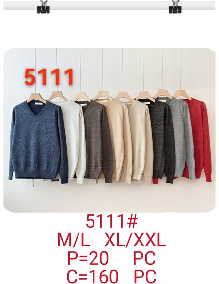 Jersey de punto metalizado escote pico