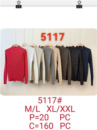 High neck ribbed shimmer sweater  2