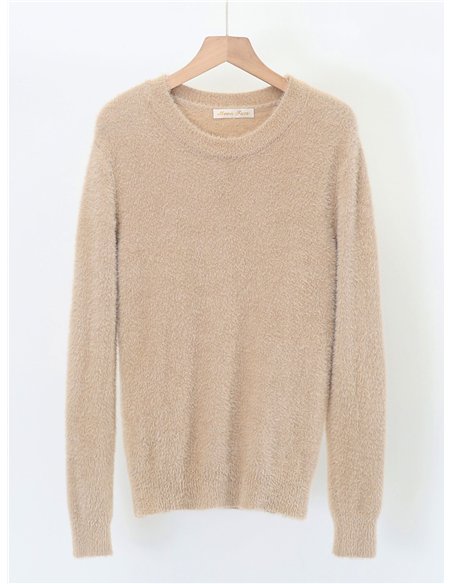 Jersey pelito suave cuello redondo