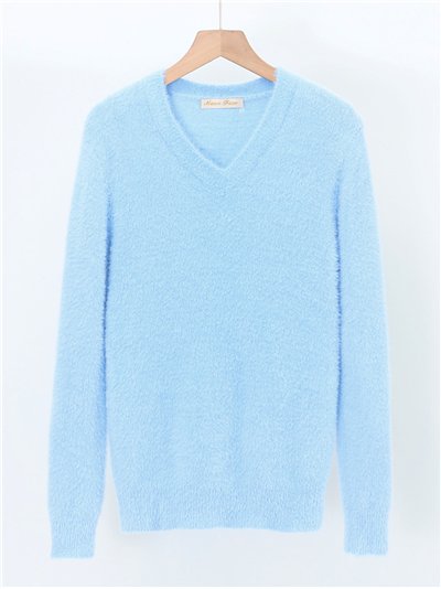 Jersey pelito suave escote pico