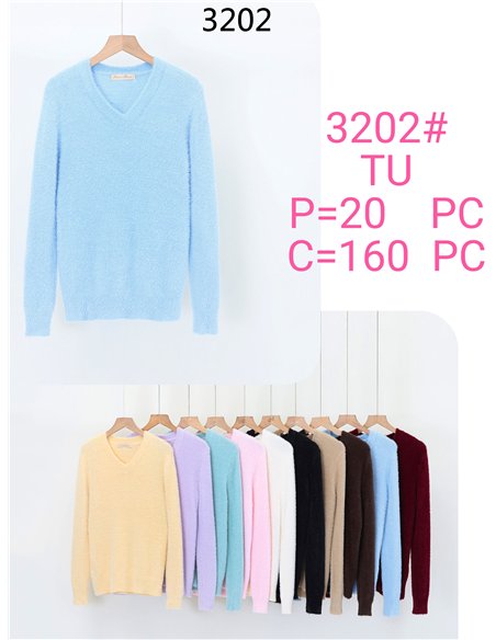 Jersey pelito suave escote pico