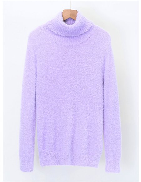 Jersey pelito suave cuello vuelto