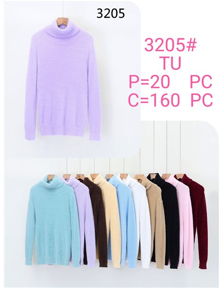 Jersey pelito suave cuello vuelto