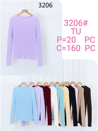 Jersey canalé pelito suave cuello redondo 2