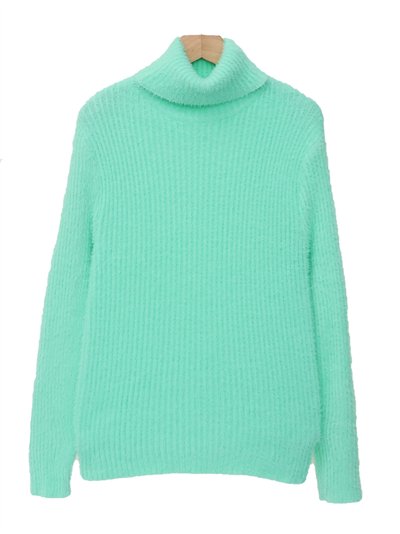 Jersey canalé pelito suave cuello vuelto