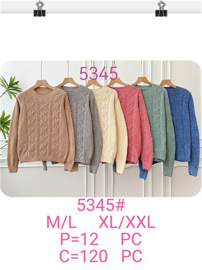 Jersey chenilla estructura cuello redondo 2