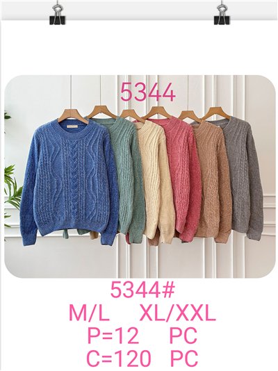 Jersey chenilla estructura cuello redondo 2