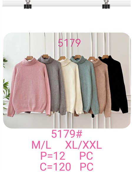 Jersey chenilla cuello vuelto