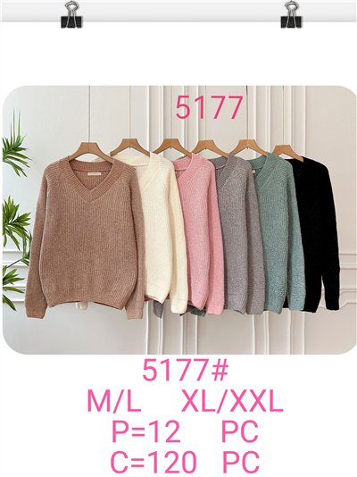 Jersey chenilla escote pico 2