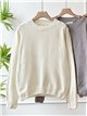 Round neck chenille sweater