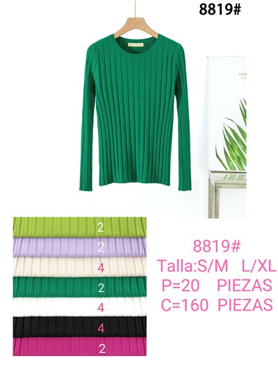 Jersey canalé cuello redondo 2