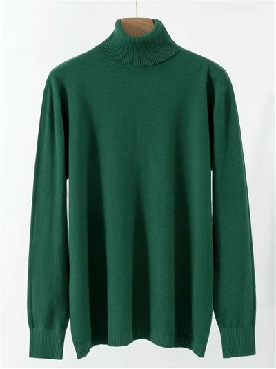 Jersey de punto cuello vuelto liso talla grande