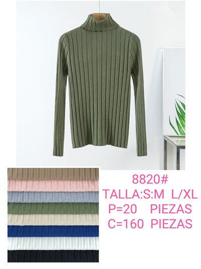 Jersey canalé ancho cuello vuelto 2