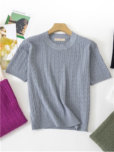 Jersey trenzado manga corta