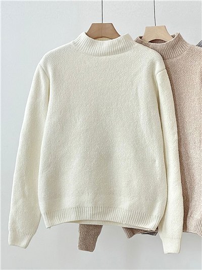 Jersey básico chenilla cuello perkins