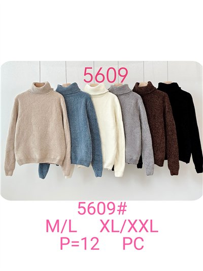 Roll neck chenille sweater 2