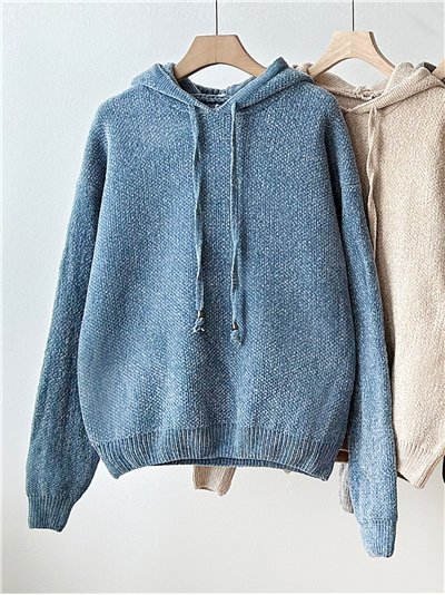 Sudadera punto con capucha