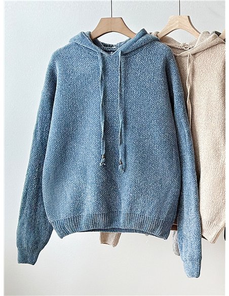 Sudadera punto con capucha