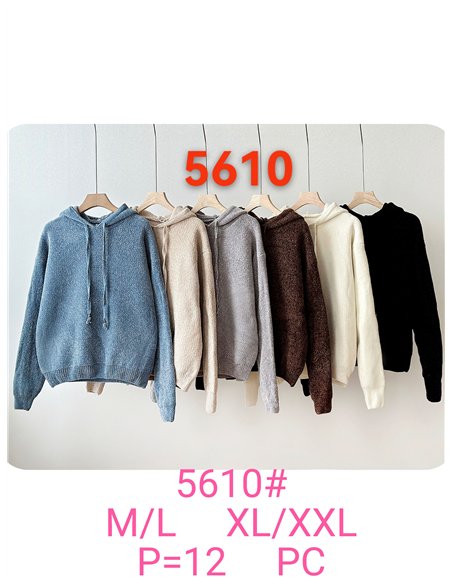 Sudadera punto con capucha