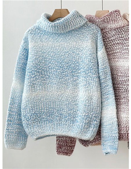Jersey degradado cuello vuelto