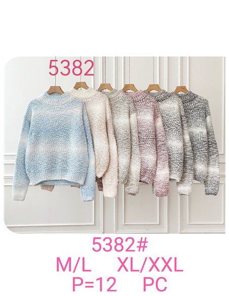 High neck ombre sweater
