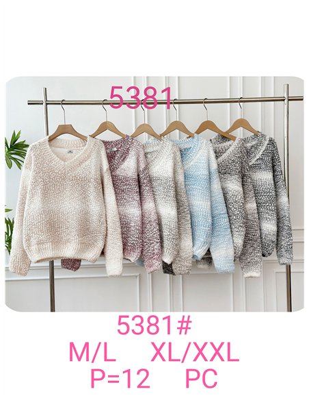 Jersey degradado escote pico