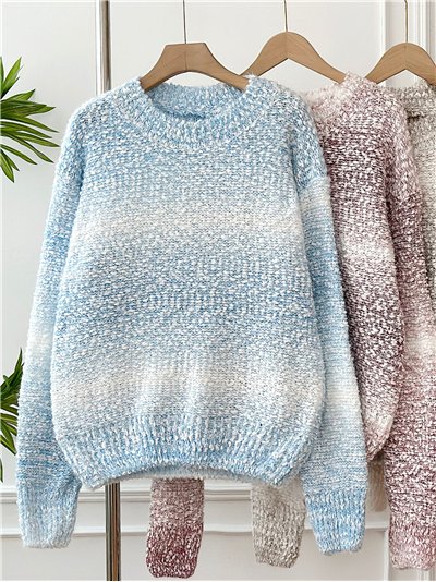 Jersey degradado cuello redondo