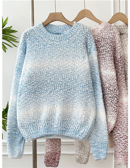 Jersey degradado cuello redondo