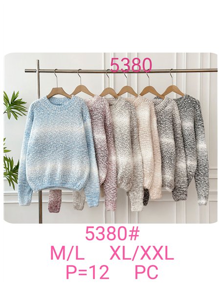 Jersey degradado cuello redondo