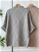 High neck diamond sweater