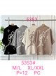 High neck bow print sweater