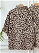 High neck leopard print sweater