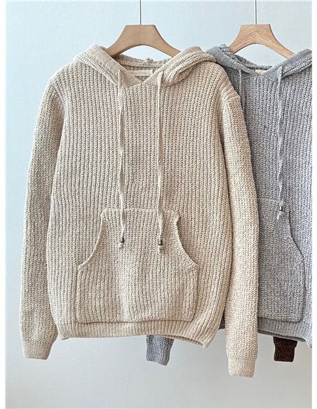 Sudadera chenilla con capucha